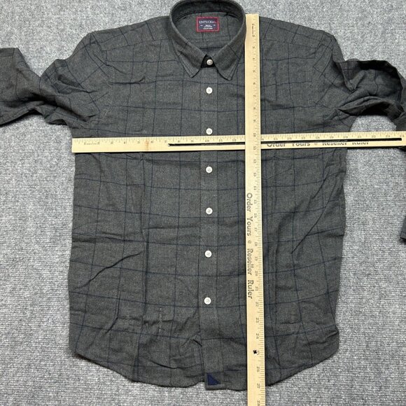 UNTUCKit Angelus Shirt Mens S Reg Fit Gray Window Pane Long Sleeve Button Up New - Picture 6 of 11